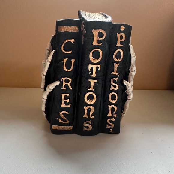 Skeleton Book Halloween Spooky Spells Decor - Picture 1 of 6